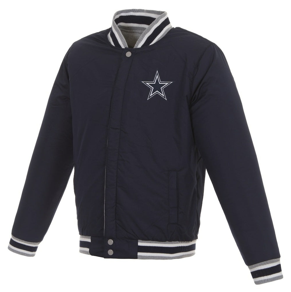 JH Design Reversible Two Tone Fleece Jacket - Dallas Cowboys