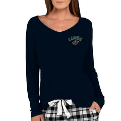 NHL Black Minnesota Wild Concepts Sport Women's Marathon Knit Long Sleeve V-Neck Top