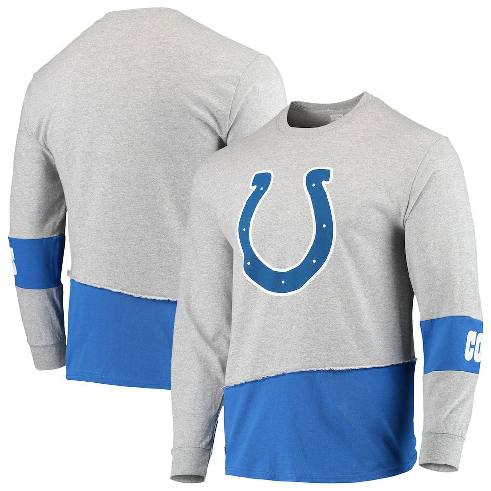 Refried Apparel Sustainable Upcycled Angle Long Sleeve T-Shirt - Indianapolis Colts