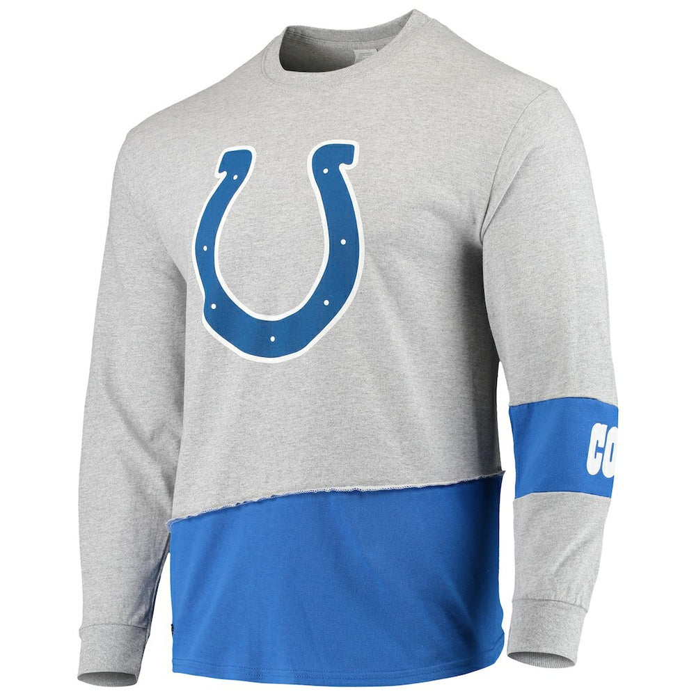 Refried Apparel Sustainable Upcycled Angle Long Sleeve T-Shirt - Indianapolis Colts