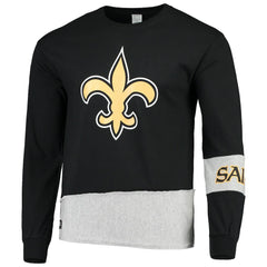 Refried Apparel Sustainable Upcycled Angle Long Sleeve T-Shirt - New Orleans Saints
