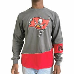 Refried Apparel Sustainable Upcycled Angle Long Sleeve T-Shirt - Tampa Bay Buccaneers
