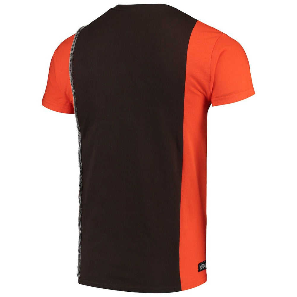 Refried Apparel Sustainable Upcycled Split T-Shirt - Cleveland Browns