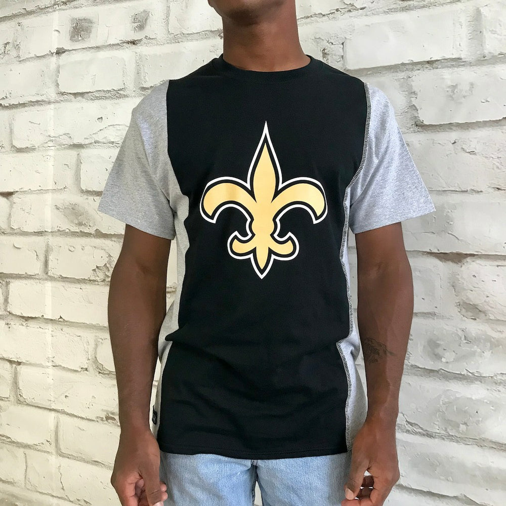 Refried Apparel Sustainable Upcycled Split T-Shirt - New Orleans Saints