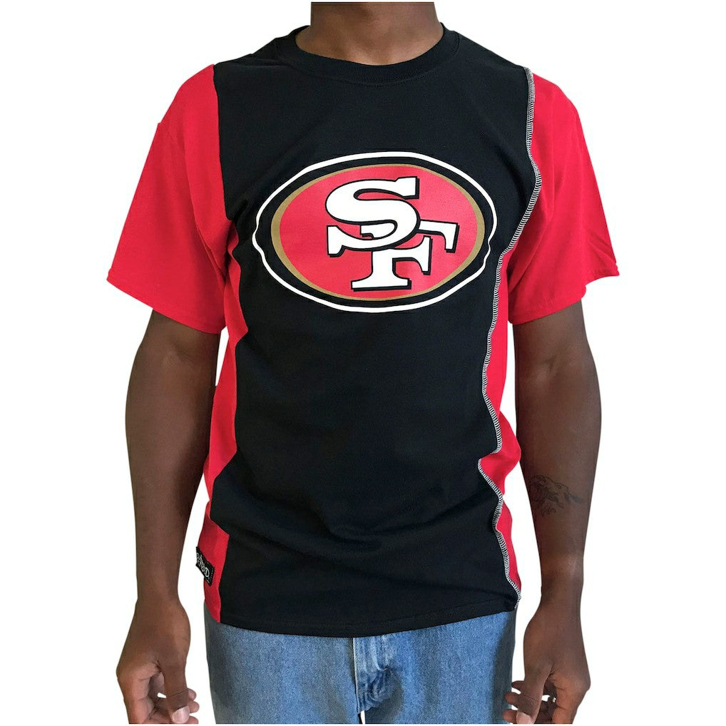 Refried Apparel Sustainable Upcycled Split T-Shirt - San Francisco 49ers