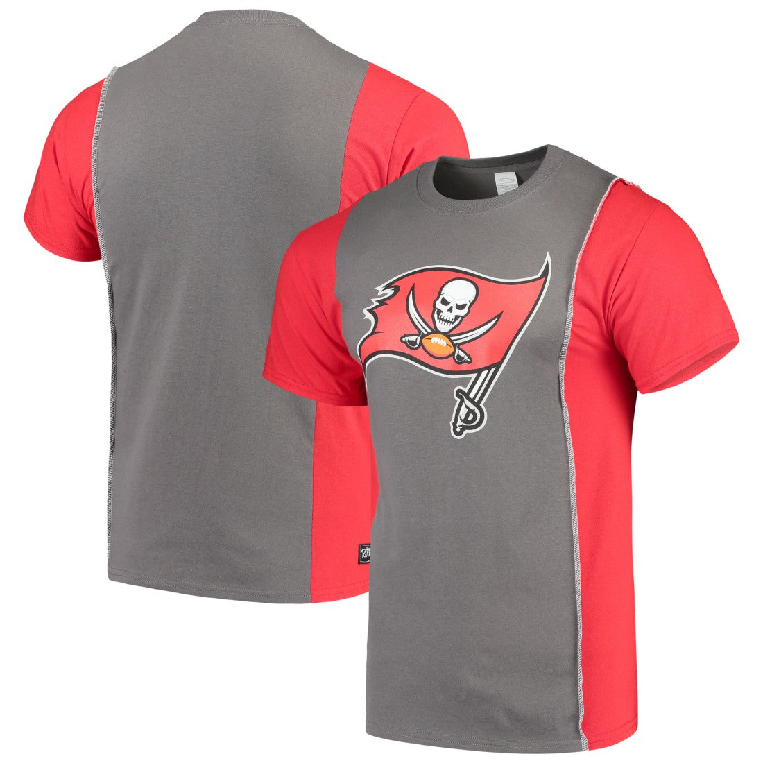 Refried Apparel Sustainable Upcycled Split T-Shirt - Tampa Bay Buccaneers