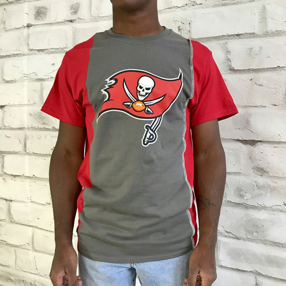 Refried Apparel Sustainable Upcycled Split T-Shirt - Tampa Bay Buccaneers