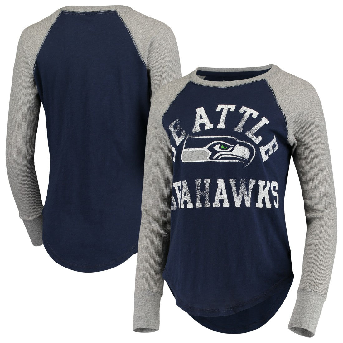 Touch Women's Waffle Raglan Lightweight Long Sleeve T-Shirt - Seattle Seahawks