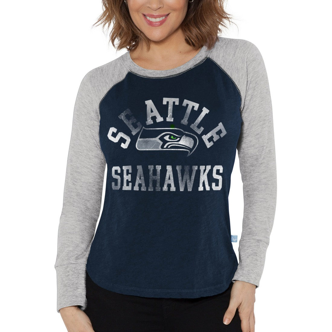 Touch Women's Waffle Raglan Lightweight Long Sleeve T-Shirt - Seattle Seahawks
