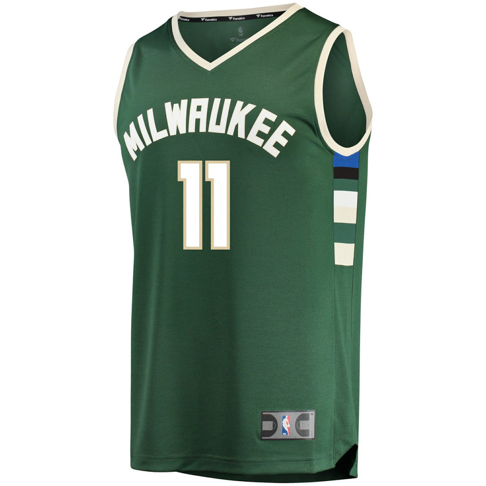 NBA Brook Lopez Milwaukee Bucks Fast Break Replica Player Jersey Green
