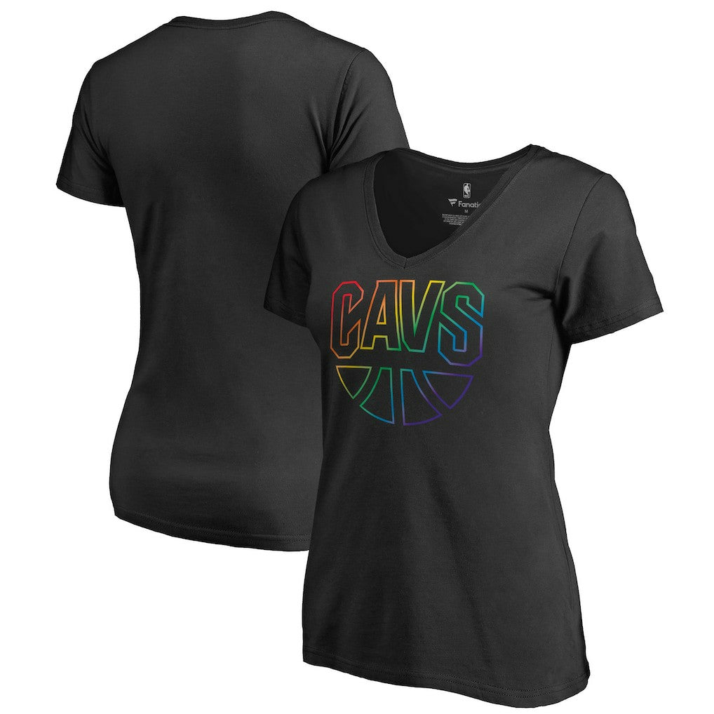 NBA Cleveland Cavaliers Women's Team Pride Wordmark V-Neck T-Shirt sale