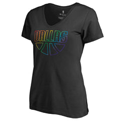 NBA Dallas Mavericks Women's Team Pride Wordmark V-Neck T-Shirt sale
