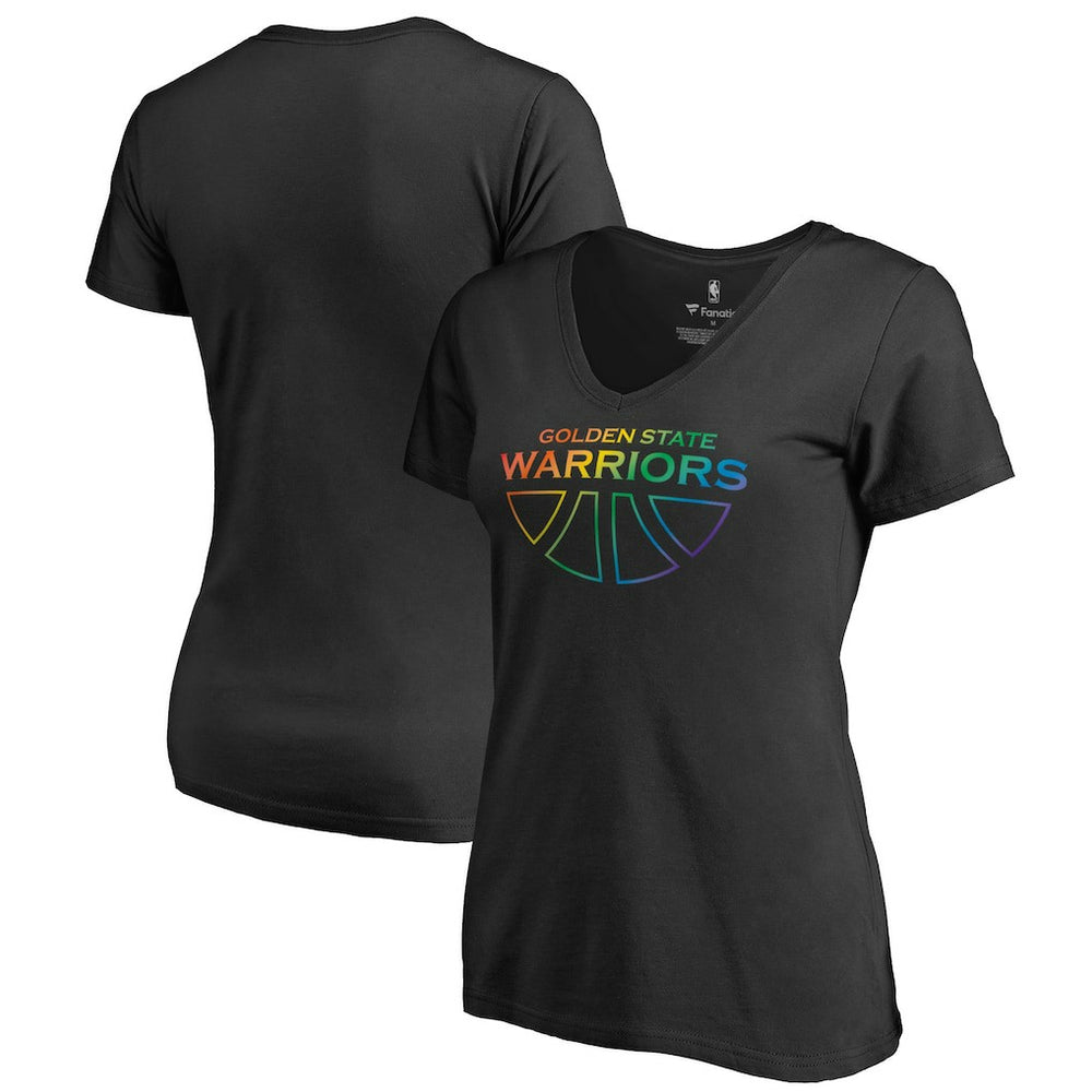 NBA Golden State Warriors Women's Team Pride Wordmark V-Neck T-Shirt sale