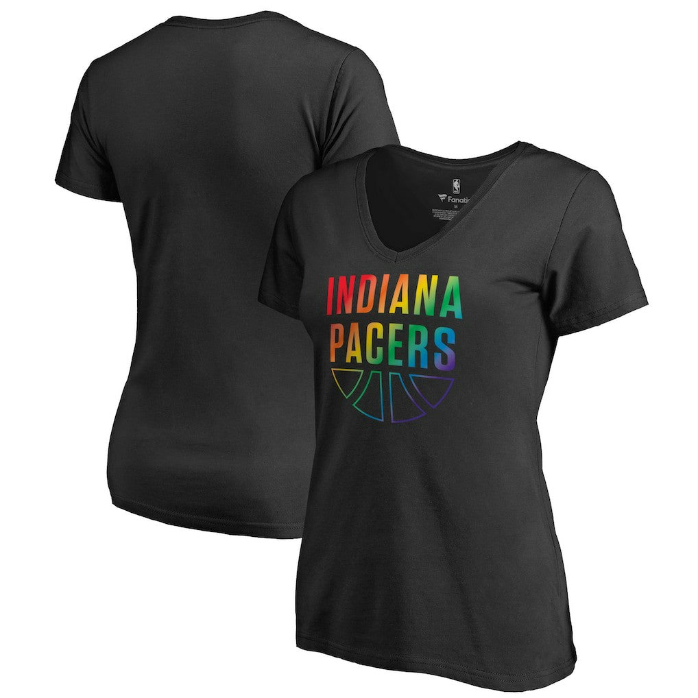 NBA Indiana Pacers Women's Team Pride Wordmark V-Neck T-Shirt