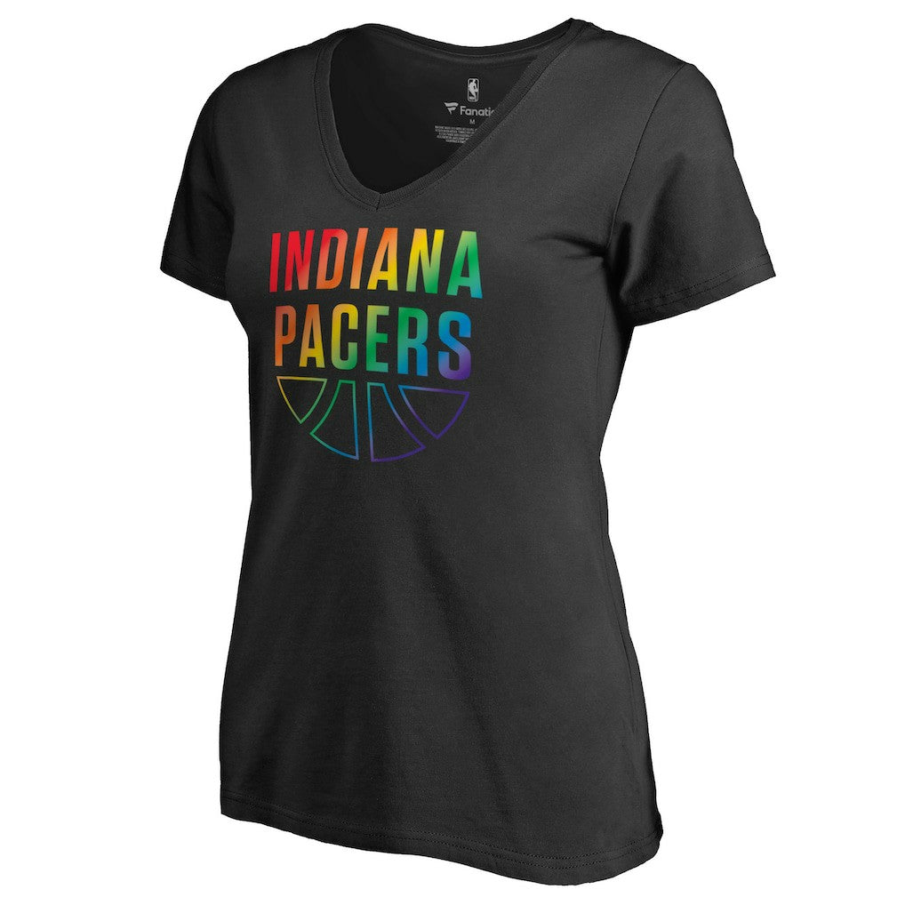 NBA Indiana Pacers Women's Team Pride Wordmark V-Neck T-Shirt