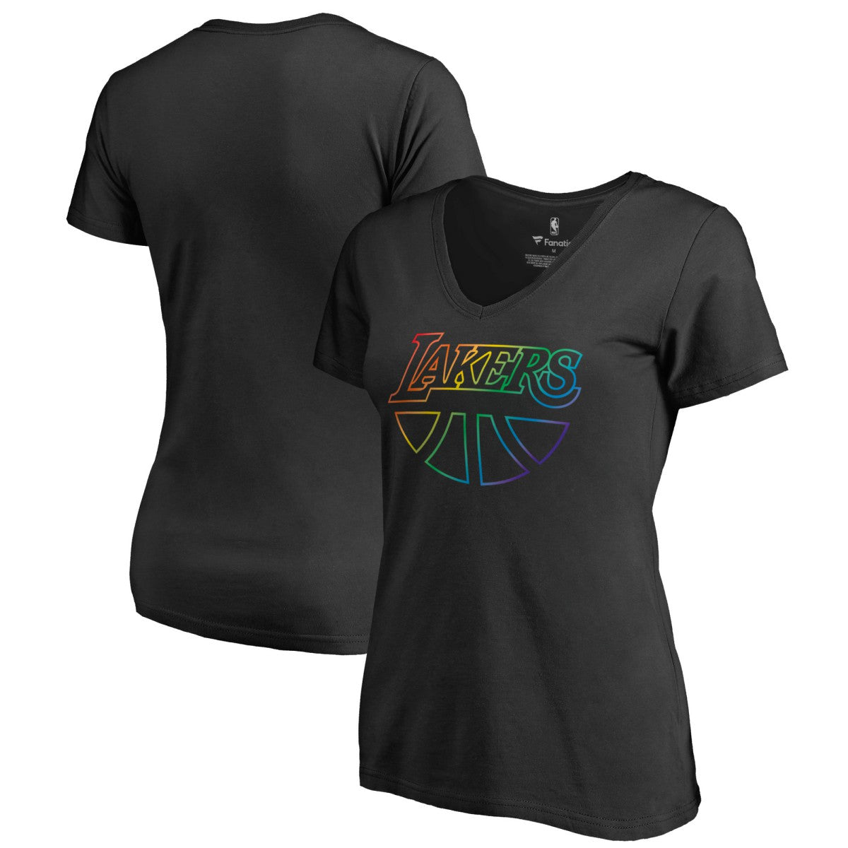 NBA Los Angeles Lakers Women's Team Pride Wordmark V-Neck T-Shirt