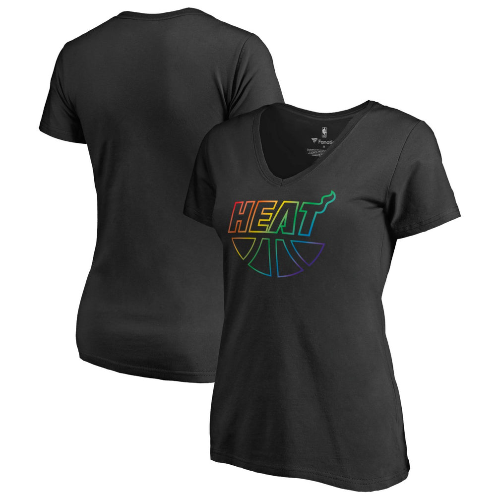 NBA Miami Heat Women's Team Pride Wordmark V-Neck T-Shirt