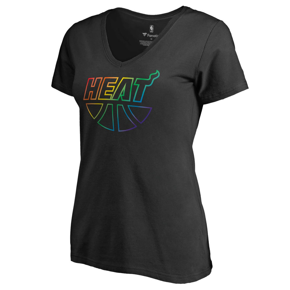 NBA Miami Heat Women's Team Pride Wordmark V-Neck T-Shirt
