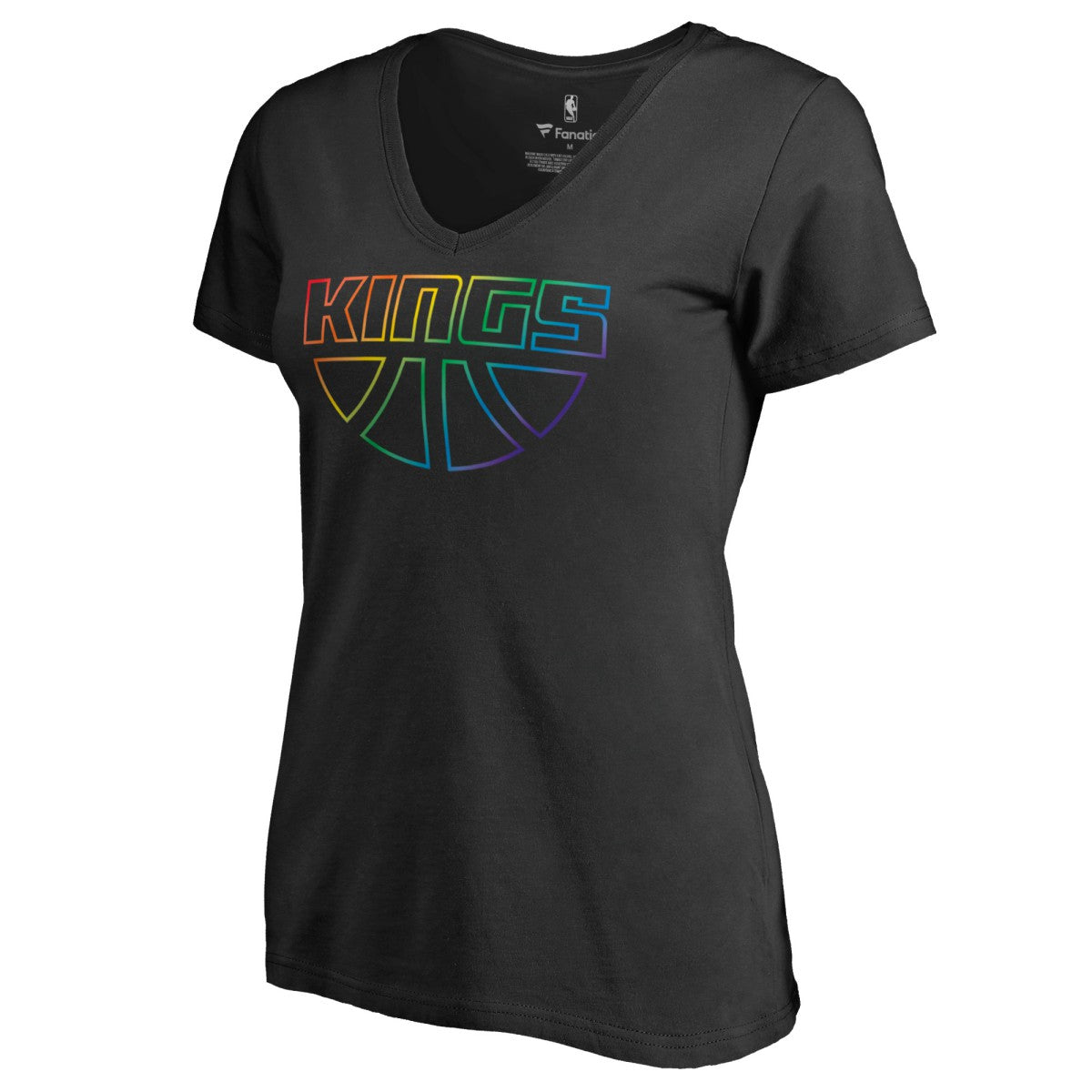 NBA Sacramento Kings Women's Team Pride Wordmark V-Neck T-Shirt