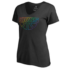 NBA Sacramento Kings Women's Team Pride Wordmark V-Neck T-Shirt