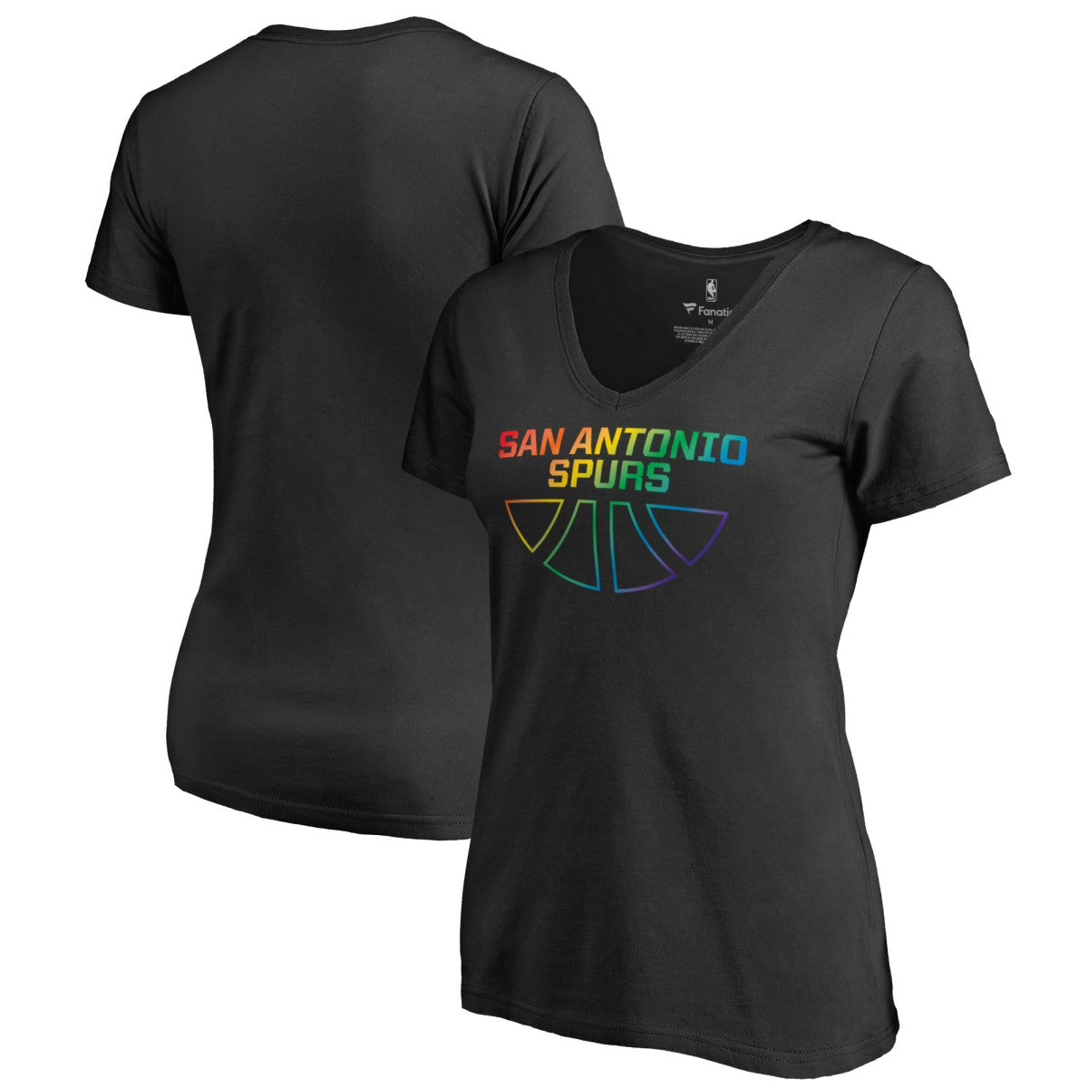 NBA San Antonio Spurs Women's Team Pride Wordmark V-Neck T-Shirt