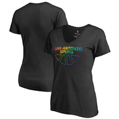 NBA San Antonio Spurs Women's Team Pride Wordmark V-Neck T-Shirt