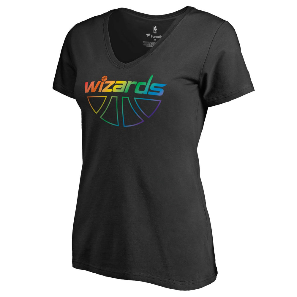 NBA Washington Wizards Women's Team Pride Wordmark V-Neck T-Shirt