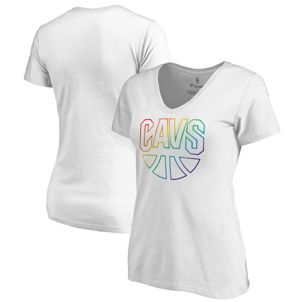 NBA Cleveland Cavaliers Women's Team Pride Wordmark V-Neck T-Shirt sale