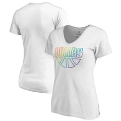 NBA Dallas Mavericks Women's Team Pride Wordmark V-Neck T-Shirt sale