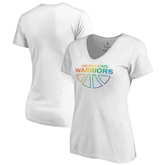 NBA Golden State Warriors Women's Team Pride Wordmark V-Neck T-Shirt sale