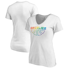 NBA Memphis Grizzlies Women's Team Pride Wordmark V-Neck T-Shirt