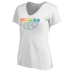 NBA Memphis Grizzlies Women's Team Pride Wordmark V-Neck T-Shirt
