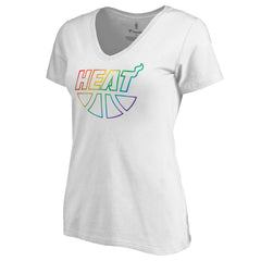 NBA Miami Heat Women's Team Pride Wordmark V-Neck T-Shirt