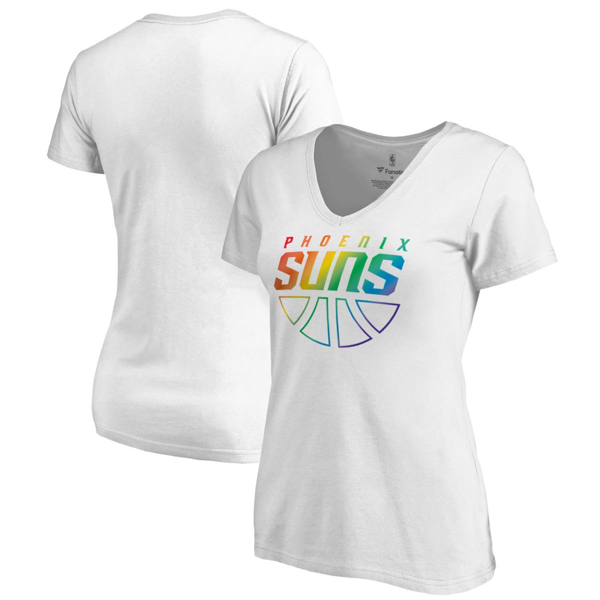 NBA Phoenix Suns Women's Team Pride Wordmark V-Neck T-Shirt