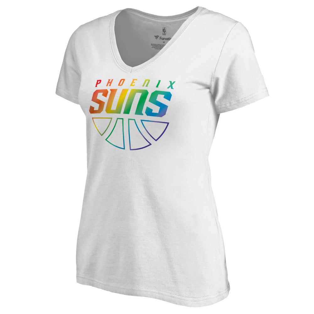 NBA Phoenix Suns Women's Team Pride Wordmark V-Neck T-Shirt
