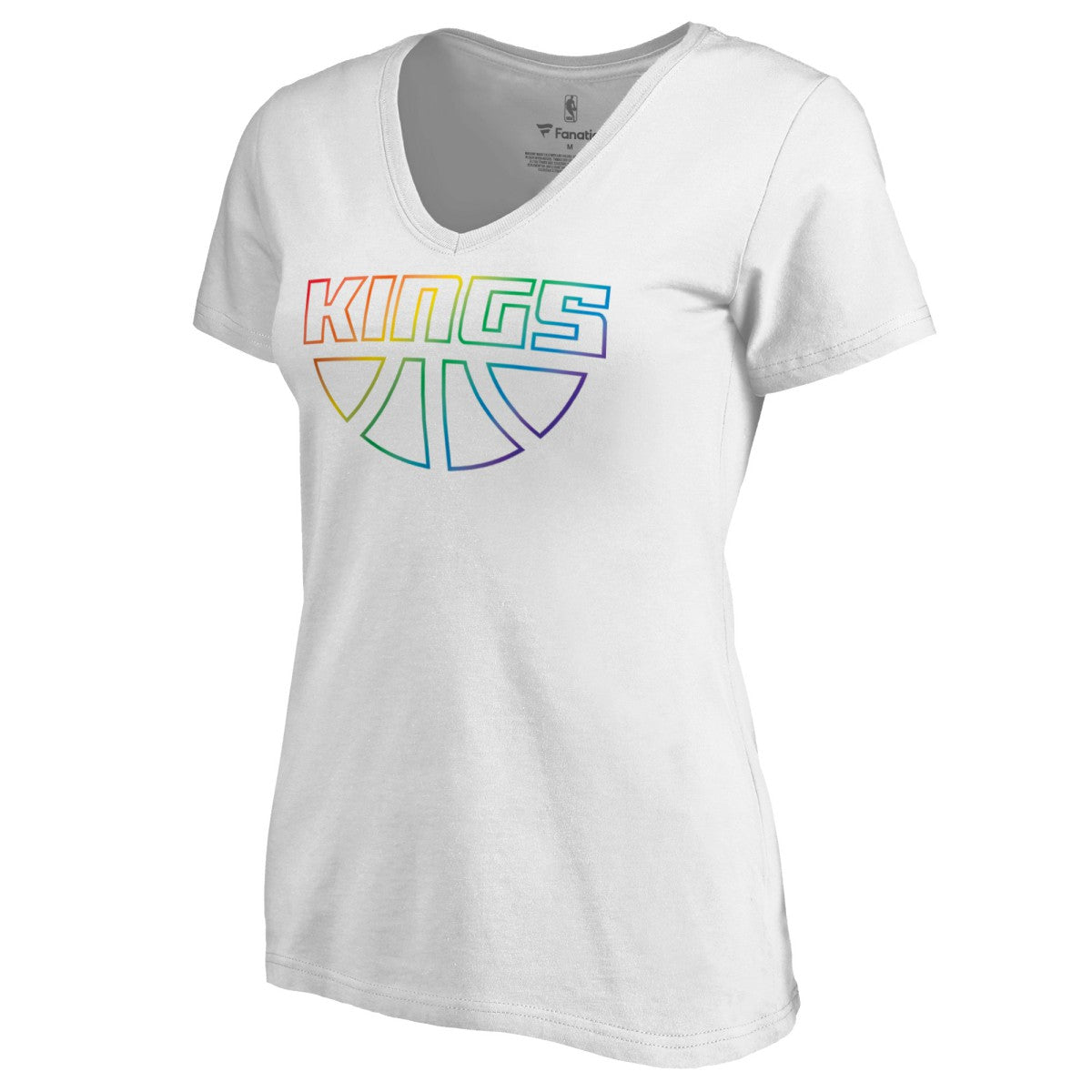 NBA Sacramento Kings Women's Team Pride Wordmark V-Neck T-Shirt