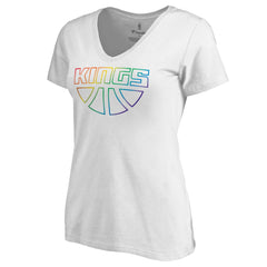 NBA Sacramento Kings Women's Team Pride Wordmark V-Neck T-Shirt