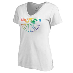NBA San Antonio Spurs Women's Team Pride Wordmark V-Neck T-Shirt
