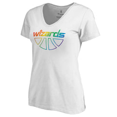 NBA Washington Wizards Women's Team Pride Wordmark V-Neck T-Shirt