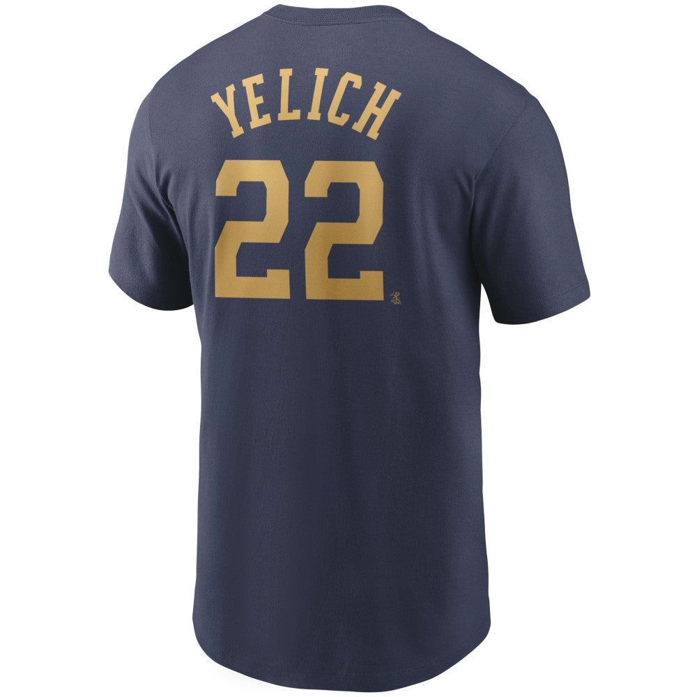 MLB Christian Yelich Milwaukee Brewers Nike Name & Number T-Shirt