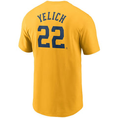 MLB Christian Yelich Milwaukee Brewers Nike Name & Number T-Shirt