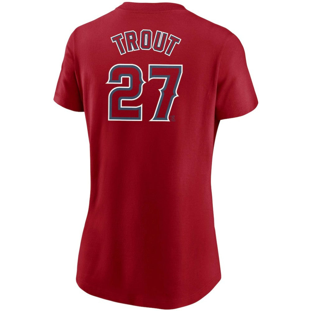 MLB Mike Trout Los Angeles Angels Nike Women's Name & Number T-Shirt