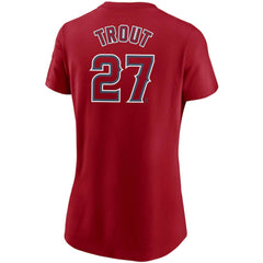 MLB Mike Trout Los Angeles Angels Nike Women's Name & Number T-Shirt