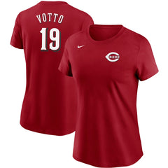 MLB Joey Votto Cincinnati Reds Nike Women's Name & Number T-Shirt