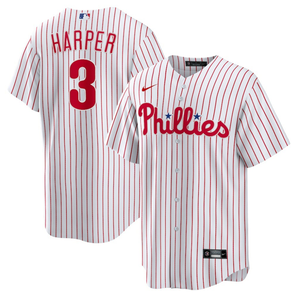 MLB Bryce Harper Philadelphia Phillies Nike Home Replica Player Name Jersey