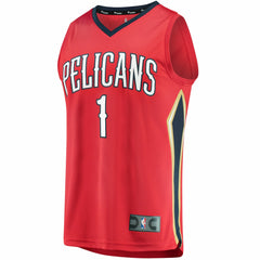 NBA Zion Williamson New Orleans Pelicans Replica Fast Break Jersey Red