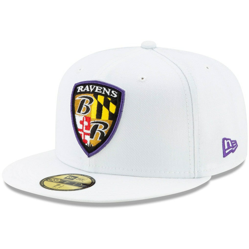 Shield Omaha 59FIFTY Fitted Hat - Baltimore Ravens