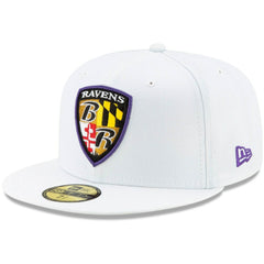 Shield Omaha 59FIFTY Fitted Hat - Baltimore Ravens
