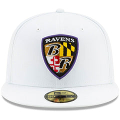 Shield Omaha 59FIFTY Fitted Hat - Baltimore Ravens