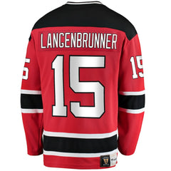 NHL Red Jamie Langenbrunner New Jersey Devils Fanatics Premier Breakaway Retired Player Jersey